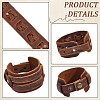2Pcs 2 Styles Cowhide Cord Wide Cord Bracelets BJEW-CL0001-38B-6
