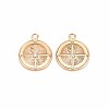 Brass Micro Pave Clear Cubic Zirconia Pendants KK-S356-681B-1