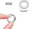 Unicraftale Ring Smooth 304 Stainless Steel Spring Gate Rings STAS-UN0007-25P-3