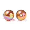 UV Plating Rainbow Iridescent Acrylic Beads PACR-E001-03C-3