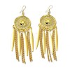 Golden Alloy Chandelier Earrings EJEW-D092-03D-G-1