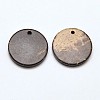 Wood Jewelry Findings Flat Round Coconut Pendants X-COCO-E001-10A-2