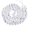Electroplate Transparent Glass Beads Strands EGLA-N002-18A-B01-2