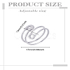 1Pc Stainless Steel Cuff Rings for Women RJEW-LP0002-26P-2