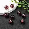 Round Handmade Lampwork Silver Foil Glass Beads X-SLR10MM18Y-6