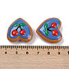 Handmade Heart Lampwork Beads Strands LAMP-P069-04A-04-3