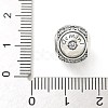 Brass Clear Cubic Zirconia European Beads FIND-M049-01AS-08-3