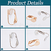 20Pcs 2 Colors Brass Clip on Earring Findings KK-SP0001-21-6