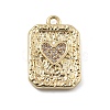 Brass Micro Pave Cubic Zirconia Pendants KK-D283-30G-01-1
