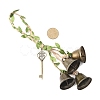 2Pcs Tibetan Style Alloy & Iron Bell Pendant Decorations HJEW-JM04428-3