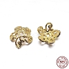 Real 18K Gold Plated 5-Petal 925 Sterling Silver Bead Caps STER-M100-17-1