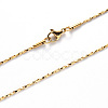 PVD Vacuum Plating 304 Stainless Steel Boston Link Chain Necklace NJEW-S420-006A-G-2