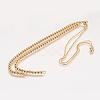 Brass Bead Chain Necklace Making NJEW-F151-01G-1