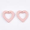 Painted Poplar Wood Pendants WOOD-T021-06H-2