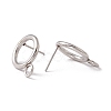 Non-Tarnish 304 Stainless Steel Stud Earring Findings STAS-P308-02B-P-2