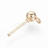 Iron Ball Stud Earring Findings KK-R071-09RG-2