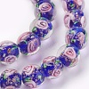 Handmade Gold Sand Lampwork Beads Strands LAMP-P051-D02-2