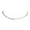 4.5MM 04 Stainless Steel Figaro Chain Paperclip Chain Necklaces NJEW-JN05576-1