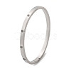 304 Stainless Steel Rhinestone Bangles for Women BJEW-Z092-05P-5