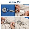 2Pcs Flower Alloy Rhinestone Snap Lock Clasps FIND-FH0018-22A-4