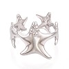 304 Stainless Steel Cuff Rings for Women RJEW-N052-09P-2