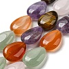Natural Amethyst & Rose Quartz & Red Agate & Green Aventurine & Tiger Eye Beads Strands G-L242-14-1