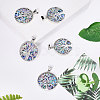 Resin Imitation Paua Shell/Abalone Shell Pendants RESI-S376-24-6