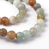 Natural Flower Amazonite Round Bead Strands X-G-D608-8mm-5