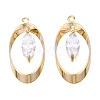 Brass Rhinestone Pendants KK-N216-414-2