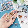 AHADERMAKER Alloy Rhinestone Snap Buttons DIY-GA0005-43-3