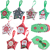16Pcs 8 Colors Star Shape Christmas Gift Boxes CON-SP0001-01-1