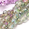 Electroplate Faceted Clover Glass Bead Strands EGLA-J094-M-2