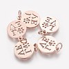304 Stainless Steel Pendants STAS-Q201-T450R-1