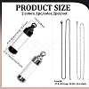 2Pcs 2 Styles Clear Acrylic Column Perfume Bottle Necklaces NJEW-PH0001-38-2