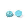 Craft Findings Dyed Synthetic Turquoise Gemstone Flat Back Dome Cabochons TURQ-S266-4mm-01-3
