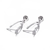 Anti-Tarnish Rhodium Plated 925 Sterling Silver Pendant Bails STER-L058-004P-1