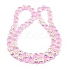 Electroplate Baking Paint Transparent Glass Beads Strands GL-CBA2ED2-05D-2