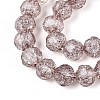 Transparent Crackle Glass Beads Strands GLAA-N053-10mm-03-3