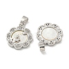 Brass Micro Pave Clear Cubic Zirconia Pendants KK-A214-23P-2