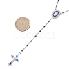 304 Stainless Steel Rosary Bead Necklaces NJEW-JN05775-2