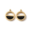 304 Stainless Steel Enamel Charms STAS-L022-334G-1
