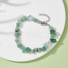 Natural Green Aventurine Chips Beaded Bracelet BJEW-JB09686-05-4