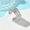 304 Stainless Steel Cuff Open Rings for Women RJEW-L341-02B-P-1