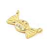 Rack Plating Brass Micro Pave Clear Cubic Zirconia Pendants KK-Z048-01G-2