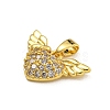 Rack Plating Brass Micro Pave Cubic Zirconia Pendants KK-U035-09G-2