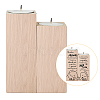 Wood Candle Holder AJEW-WH0268-001-4