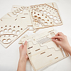 1Pc 5-Layer 24-Hole Triangle Wooden Paint Rack AJEW-HY0001-55-3