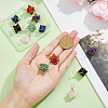 12Pcs 6 Styles Natural Mixed Gemstone Copper Wire Wrapped Pendants G-DC0001-29-3