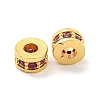 Rack Plating Brass Micro Pave Cubic Zirconia Beads KK-A196-04G-2
