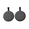Religion 304 Stainless Steel Flat Round STAS-L123-32B-1